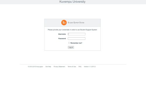 
                            9. Student Support System - Kuvempu University: Login