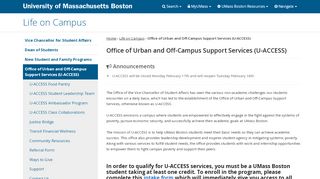 
                            8. Student Support (U-ACCESS Program) - University of Massachusetts ...