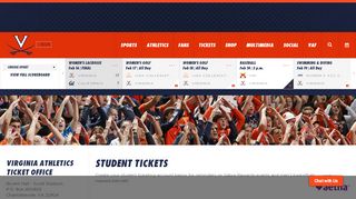 
                            8. Student Tickets - University of Virginia Athletics