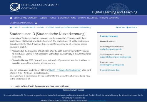 
                            6. Student user ID (Studentische Nutzerkennung) - Georg ...