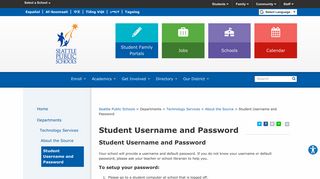 
                            6. Student Username and Password - Seattle Public Schools