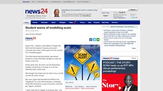 
                            5. Student warns of modelling scam | News24