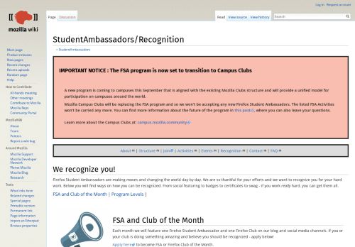 
                            8. StudentAmbassadors/Recognition - MozillaWiki