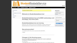 
                            11. StudentBostadsService - Startpage