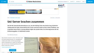 
                            10. Studenten sind sauer - Uni-Server brachen zusammen – KN - Kieler ...
