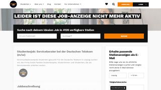 
                            10. Studentenjob: Serviceberater bei der Deutschen Telekom (m/w)~