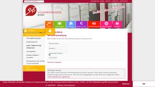 
                            1. Studentenwerk Bonn: Login / Registrierung (Studenten)