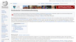 
                            9. Studentische Unternehmensberatung – Wikipedia