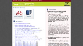 
                            7. Students and Families – Ohio State Assessment Portal