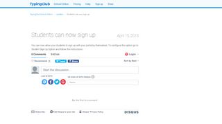 
                            6. Students can now sign up - TypingClub