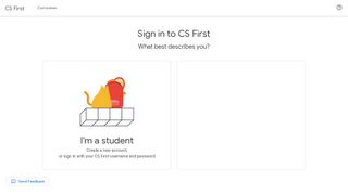 
                            10. Students: click here to sign in - CS First