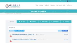 
                            6. STUDENTS CORNER – Global English School – UAE