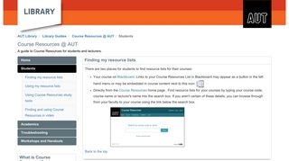 
                            8. Students - Course Resources @ AUT - Library Guides at AUT University