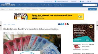 
                            10. Students Loan Trust Fund to restore disbursement delays ...