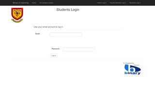 
                            3. Students Log in - Binary E-Learning