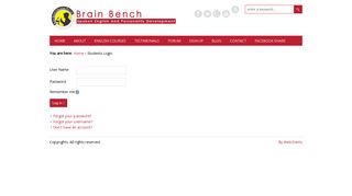 
                            9. Students Login - Brain Bench Spoken English And Personality ...