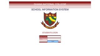 
                            1. Students Login - ghana national college