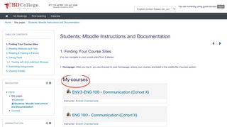 
                            9. Students: Moodle Instructions and Documentation: Finding Your ...