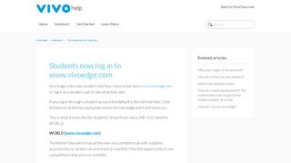 
                            8. Students now log in to www.vivoedge.com – Vivo Help