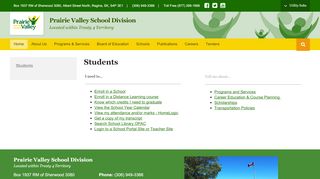 
                            3. Students - Prairie Valley School Division