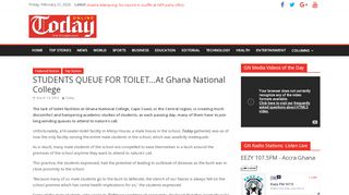 
                            10. STUDENTS QUEUE FOR TOILET...At Ghana National College - Today ...