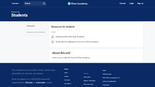 
                            3. Students | Resources | Khan Academy
