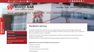 
                            3. Student's service - AAB College - Kolegji AAB