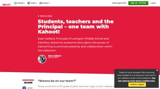 
                            3. Students, teachers and the Principal - one team with Kahoot! | Kahoot!