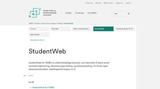
                            12. StudentWeb | Norges miljø- og biovitenskapelige universitet