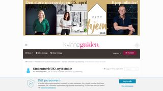 
                            13. Studentweb UiO, nytt studie - Karriere og utdanning - Kvinneguiden ...