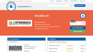 
                            2. Studibuch: Erfahrungen, Bewertungen, Meinungen - Shopauskunft.de