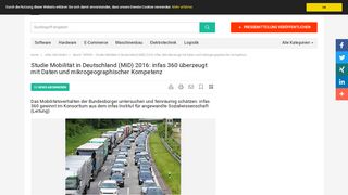 
                            5. Studie Mobilität in Deutschland (MiD) 2016: infas 360 überzeugt mit ...