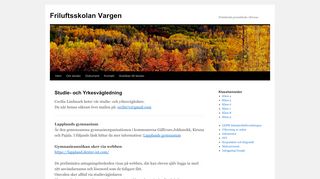
                            9. Studie- och Yrkesvägledning | Friluftsskolan Vargen