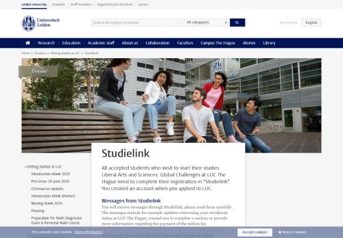 
                            8. Studielink - Leiden University - Universiteit Leiden