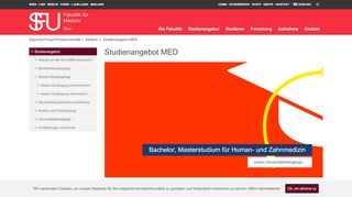 
                            8. Studienangebot MED | Sigmund Freud PrivatUniversität