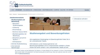 
                            9. Studienangebot und Bewerbung | Fachhochschule Kiel