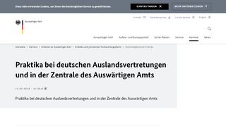 
                            2. Studienbegleitende Praktika - Auswärtiges Amt