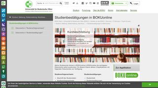 
                            9. Studienbestätigungen in BOKUonline::Zentraler Informatikdienst und ...