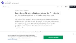 
                            3. Studienbewerbung - FH Münster