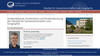 
                            3. Studiendekanat, Studienbüro, Studienberatung - Uni Göttingen