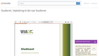 
                            9. Studienet. Vejledning til det nye Studienet - PDF