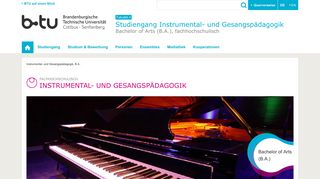 
                            1. Studiengang Instrumental- und Gesangspädagogik - BTU Cottbus ...