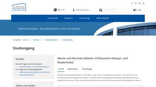 
                            3. Studiengang - Werte und Normen (Master of Education (Haupt- und ...