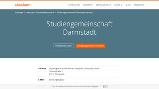 
                            12. Studiengemeinschaft Darmstadt Kündigungsadresse - Aboalarm