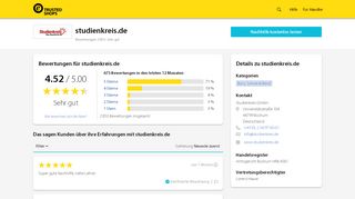 
                            12. studienkreis.de Bewertungen & Erfahrungen | Trusted Shops