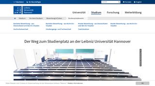 
                            6. Studienplatzbewerbung – Leibniz Universität Hannover