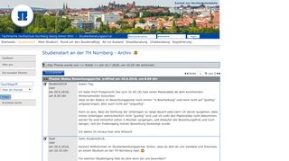 
                            7. Studienstart an der TH Nürnberg - Status Bewerbungsportal ...