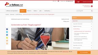 
                            11. Studienstiftung: den Begabungstest vorbereiten | e-fellows.net