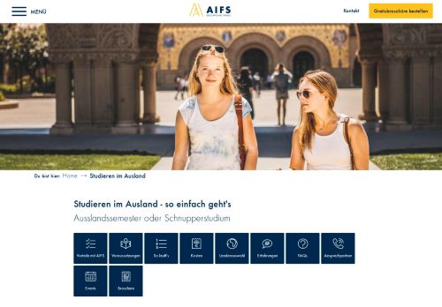 
                            2. Studieren im Ausland| Hier findest du alle Infos | AIFS - AIFS