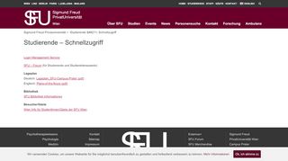 
                            5. Studierende - Schnellzugriff | Sigmund Freud PrivatUniversität